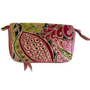Vera Bradley Zip Around Wallet Petal Pink and Green